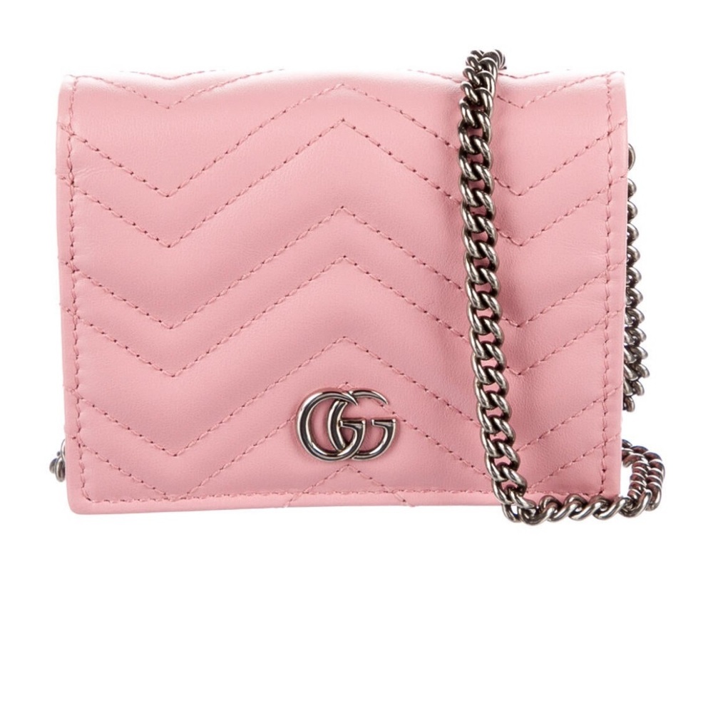 Authentic gucci wallet on chain with dust bag and box